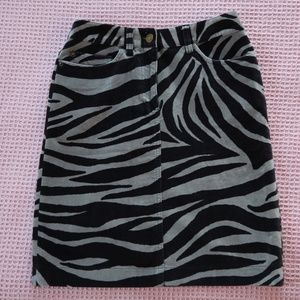 Velveteen leopard jeans skirt!